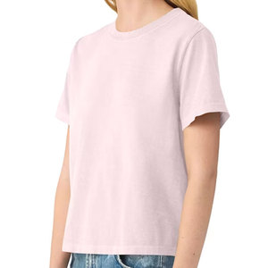 Camiseta Corta Rosa Claro Personalizada para Mujer, Cuello Redondo, 100% Algodón, Estampada, Estilo Casual, Corte Regular - Product Image 2