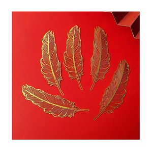 Marque-page en métal plume, 4 pièces, couleurs variées, le plus populaire pour la lecture de livres de bibliothèque, idéal pour le bureau et la bibliothèque - Product Image 6