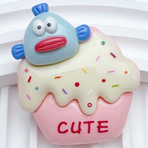 Ugly Sea Fish Pearl dessin animé résine accessoires bricolage coque de téléphone crème colle à la main slime charme mignon perles et breloques - Product Image 4