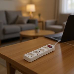 Multiprise 5 voies 1,5 m avec interrupteur pour usage domestique H05VV-F 3G1.0mm - Product Image 3