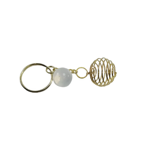 Porte-clés en cristal de haute qualité, cristaux clairs, quartz, saphir enveloppé de fil, pierre naturelle, cadeau pour femmes - Product Image 2