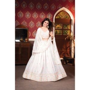 LIKSHA'S 6 LENTEJUELAS PESADO BORDADO LEHENGA CHOLI 146 - Product Image 1