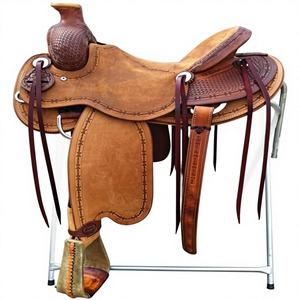 Sillín de Carreras de Cuero Genuino de Búfalo al Mejor Precio, Estilo Inglés, Suave y Cómodo, con Estructura de Plástico y Herrajes Personalizables BS - Product Image 4