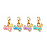 Accessoires du fabricant : Breloque personnalisée en alliage plaqué or avec zircon, motif animal mignon pour collier de chien, idéale pour enfants chrétiens.