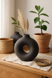 Elegante florero decorativo para el hogar, florero con estilo, decoración contemporánea para mesa, adorno metálico decorativo, florero para decoración de interiores - Product Image 2