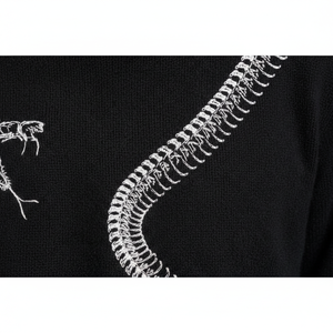 เสื้อสเวตเชิ้ตแขนยาวคอกลมสำหรับผู้ชาย ผ้าฟลีซผสมโพลีเอสเตอร์/คอตตอน กันลม กันน้ำ ลายปักตัวอักษร - Product Image 6