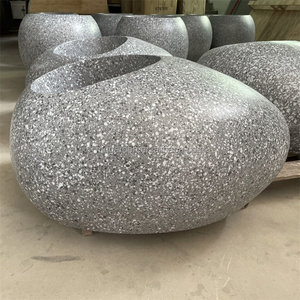 Macetas de Jardín, Macetas Grandes, Macetas Esféricas Grandes de Fibra de Vidrio Estilo Nórdico para Exteriores, Macetas Grandes de Concreto para Exteriores - Product Image 3