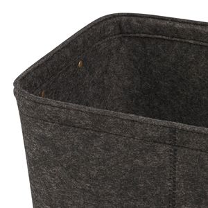 Cesto Decorativo in Feltro Grigio Medio 38x28x20 cm - Collezione Contenitori e Cesti in Tessuto - Product Image 4