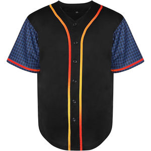 Camisetas de Béisbol de Competición Estilo Profesional, Material de Poliéster de Alto Rendimiento, Cierre Tradicional con Botones, Malla Transpirable - Product Image 1