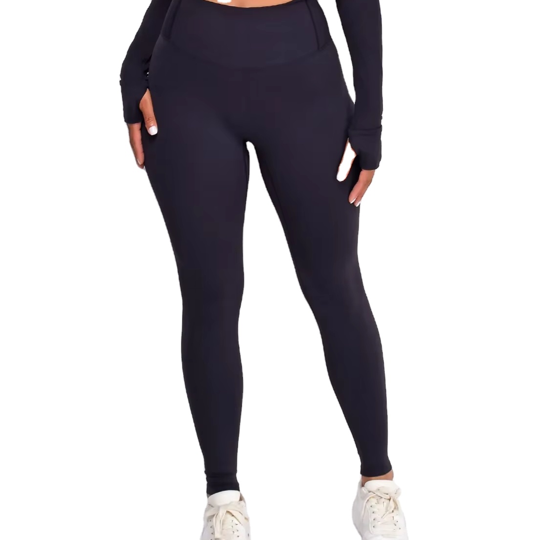 Factory Price Thick High Elastic Waist Solid Plus Size Compression Leggings Tights Full Length Spandex/Nylon Keep Warm Pants