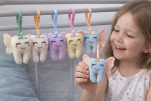 Meilleur oreiller personnalisé fait main en laine de Nouvelle-Zélande et coton PP, rembourré, pour la Fée des Dents, avec poche, écologique, en peluche, ornement de poupée - Product Image 2