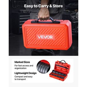 Set di attrezzi per riparazione auto per impieghi gravosi da 52 pezzi, kit pressa cuscinetti con attrezzo per montaggio guarnizioni e cuscinetti, attrezzo per montaggio boccole e attrezzo per montaggio boccole per albero di trasmissione - Product Image 6