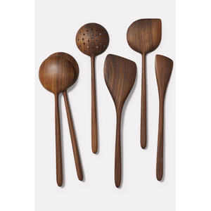 Ensemble de service à salade en bois d'acacia écologique, cuillère et fourchette à long manche fabriquées à la main pour la cuisine, le service et la décoration de table. - Product Image 3