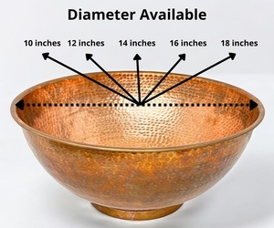 copper sink heavy quality copper <b>basin</b> strong metal copper sink durable finish copper <b>basin</b> long life copper sink premium metal - Product Image 4