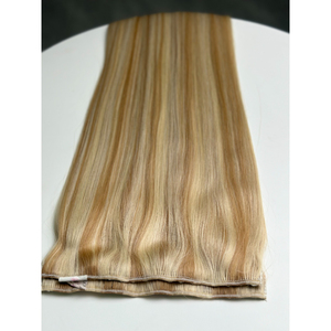 Extensions de cheveux humains vierges vietnamiens bruts, lisses comme des baguettes, blondes avec mèches, à clipser, de qualité supérieure, vente en gros - Product Image 1
