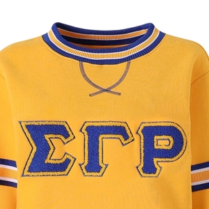 เสื้อสเวตเชิ้ตคอกลม Sigma Gamma Rho ปักลายตัวอักษรกรีกแบบกำหนดเอง ผ้าขนแกะเนื้อนุ่ม สวมใส่สบาย เหมาะสำหรับชุดลำลองของชมรม - Product Image 5
