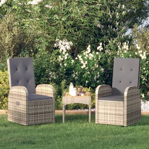 Ensemble de 2 fauteuils gris foncé pour jardin, pour la détente en plein air - Product Image 1