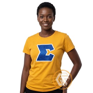 เสื้อยืดลำลองสำหรับผู้หญิง GREEK TREASURES Sigma Gamma Rho Sorority สำหรับฤดูร้อน เป็นมิตรกับสิ่งแวดล้อม ระบายอากาศได้ดี ป้องกันรังสียูวี แห้งเร็ว ผ้าฝ้าย 100% ขายส่ง - Product Image 1