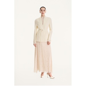 Women High Fashion Coat Women CAMILLE <b>TIE</b>-WAIST <b>WOOL</b> COAT High-end Tailoring Cashmere Luxurious Short Length Long Coat For Women - Product Image 2