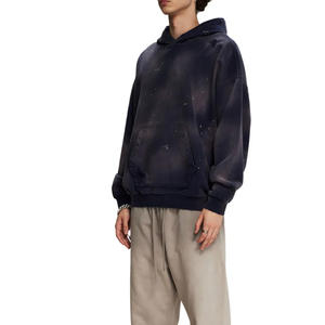 Sudadera con capucha de algodón lavado al ácido, estilo casual, para personalizar con tu marca - Product Image 4