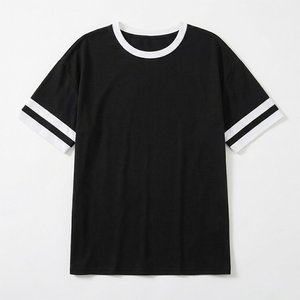Nuevas Camisetas de Moda Casual para Mujer al por Mayor, Primavera Verano, Manga Corta, Cuello Redondo, Camisetas de Moda 100% Algodón, Ropa Básica para Exteriores - Product Image 2
