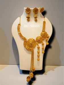 New Fashion Hiphop Style Gold Plated Black Brass Diamond <b>Infinity</b> Pattern Women's Jewelry Set Necklace <b>Bracelet</b> Engagement Party - Product Image 5