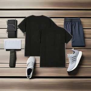 Camisetas Deportivas de Manga Corta de Secado Rápido de Punto Sólido para Hombre de Primera Calidad, Camisetas de Entrenamiento para Correr al Aire Libre de Verano - Product Image 3