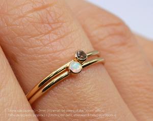 Natural Birthstone Classic Stackable 14K Solid <b>Gold</b> <b>Dainty</b> Engagement <b>Ring</b> Wedding Gift September Birthstone Jewelry - Product Image 2