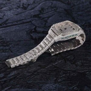 Indian Exporter Moissanite <b>Diamond</b> <b>Watch</b> Stainless Steel Decorative Jewelry Wristwatch with Reliable Quartz Timekeeping - Product Image 4
