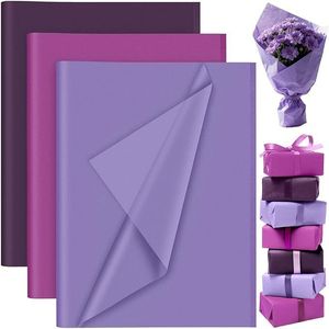 60 fogli di carta velina viola in confezione grande per confezioni regalo di compleanno, matrimoni, festività e decorazioni per feste - Product Image 1