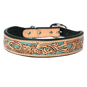 Colliers pour chien en cuir tressé avec logo personnalisé Colliers pour chien en cuir marron - Product Image 2
