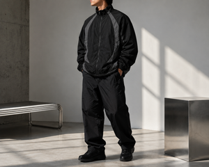 Wholesale Customizable Hooded <b>Racer</b> Starter Windbreaker <b>Jacket</b> Windproof Quarter-Zip Loose fit custom front back logo Autumn fit - Product Image 5
