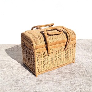 Travel bag woven by hand premium quality rattan <b>suitcase</b> briefcase camping picnic briefcases - Product Image 5