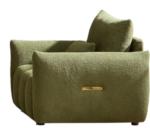 Sofá Individual Moderno, Ergonómico, Acogedor, Sillón Decorativo para Dormitorio y Sala de Estar, Tapizado en Tela Verde - Product Image 3