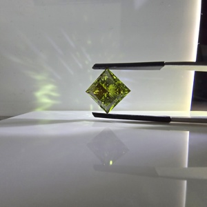 Diamante cultivado en laboratorio de corte princesa de 6 quilates, color verde intenso, certificado por IGI, VS1, diamantes sueltos para la fabricación de joyas. - Product Image 2
