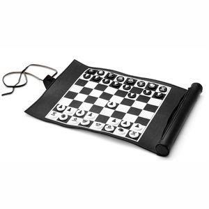 Juego de Backgammon de Cuero - Juego de Mesa Enrollable Portátil de Viaje con Material de PU y Diseño en Relieve - Múltiples Colores - Product Image 1
