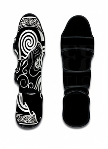 Protège-tibias de Muay Thai et de MMA imprimés sur toute la surface Compeption Stage Fighting pour l'entraînement et le sparring en arts martiaux - Product Image 3