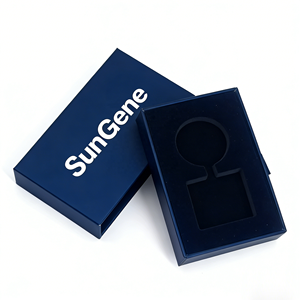 Boîte d'emballage cadeau pour porte-clés en papier couché recyclable, style tiroir, avec logo personnalisé, impression quadricolore, forme rectangulaire pour - Product Image 3