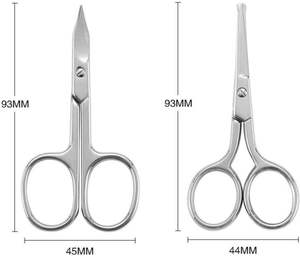 Nuevo Juego de Tijeras para Manicura, Uñas y Vello Nasal de Acero Inoxidable con Logotipo Personalizado, Paquete de 2, con Empaque Personalizado - Product Image 2
