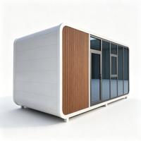 Maison-capsule préfabriquée postmoderne en aluminium écologique et imperméable de 18 mètres carrés pour hôtel, villa, boutique