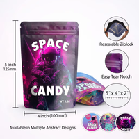 Waterdichte ijsjes fruit snoep ananas design ziplock 3.5 gummy zakjes verpakking gepersonaliseerde kinderveilige mylar zakjes