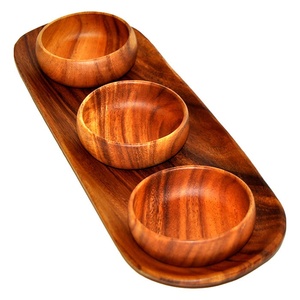 ชามไม้ทำมือ Natural Living Bowl งานฝีมือไม้แบบไม่เคลือบผิว ดีไซน์แบบวาบิซาบิ สำหรับเสิร์ฟอาหาร ของขวัญ ของตกแต่ง - Product Image 2