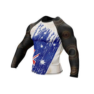 Top Sales Rash Guard Sportswear Custom Bjj Printed Rash Guard Solid Color Mma Men Rashguard Wholesale Price - Product Image 4