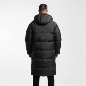 <b>Men</b> <b>Long</b> Puffer Jacket Hooded Custom Heavyweight Winter <b>Coat</b> Windproof Warm Outdoor Winter Wear - Product Image 3