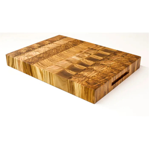 Planche à découper classique grande taille en bois d'olivier, faite à la main, pour la cuisine, le boucher, les légumes, le fromage et le service. - Product Image 1