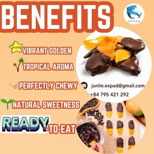 CUSTOMER FAVORITE NATURAL CHOCOLATE COATED DRIED MANGO WITH A PERFECT <b>SWEET</b> AND TANGY BALANCE - Product Image 5