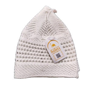 Nouveauté : Chapeau Kufi Unisexe Musulman en Maille 100% Coton Tricoté, Broderie Main, Ajustable, Respirant, Toutes Saisons, Intérieur/Extérieur - Product Image 1