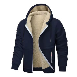 Sweat-shirt à capuche décontracté pour homme en molleton épais 100 % coton anti-boulochage, sweat-shirt lourd - Product Image 5