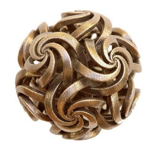 Sculpture abstraite vintage en laiton et aluminium, art décoratif en métal, statue décorative, figurine en métal pour hôtel, décoration de table à domicile - Product Image 1