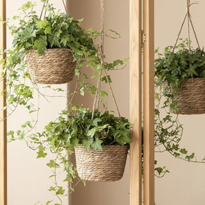 Vietnam Manufacturer Retro Style Water Hyacinth Floor Storage Pots Handles Handwoven Eco-Friendly - Product Image 2